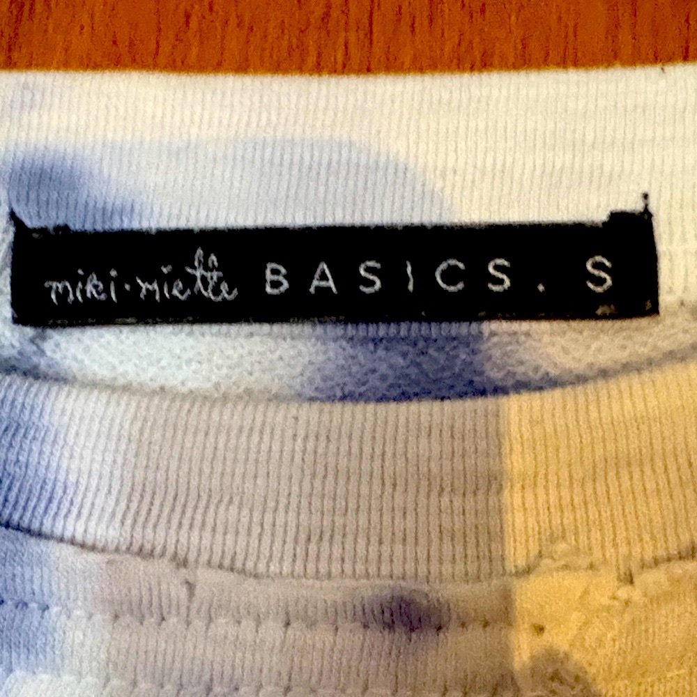 Basics Blue and White Tie-Dye Women's Sweatshirt - Picture 2 of 6